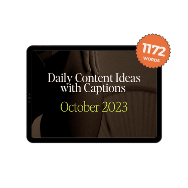 October 2023 Onlyfans Content Ideas